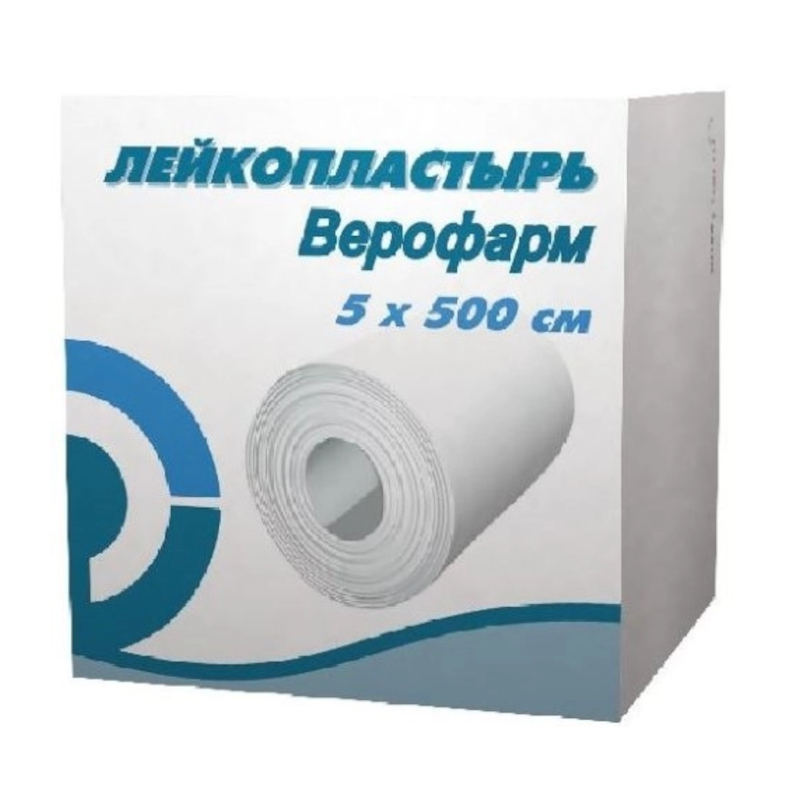 Изображение товара Верофарм Лейкопластырь фиксирующий 5 см х 500 см 1 шт медицинский пластырь