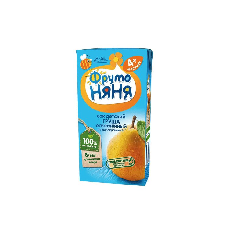 Изображение товара ФрутоНяня Сок осветленный Груша 200 мл