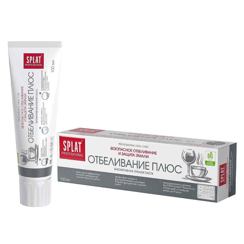 Изображение товара Splat Professional Отбеливание плюс зубная паста 100 мл для чувствительной эмали