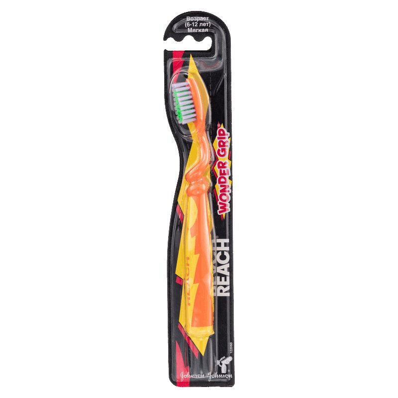 Изображение товара Reach Wonder Grip Зубная щетка для детей 6-12 лет Мягкая