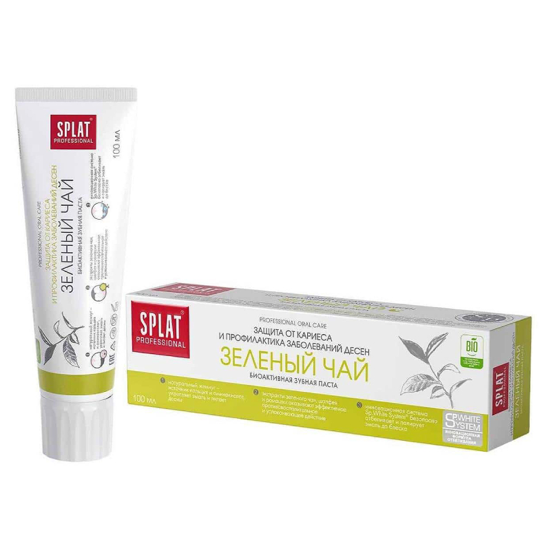 Изображение товара Splat Professional Зеленый чай Зубная паста тонизирующая 100 мл