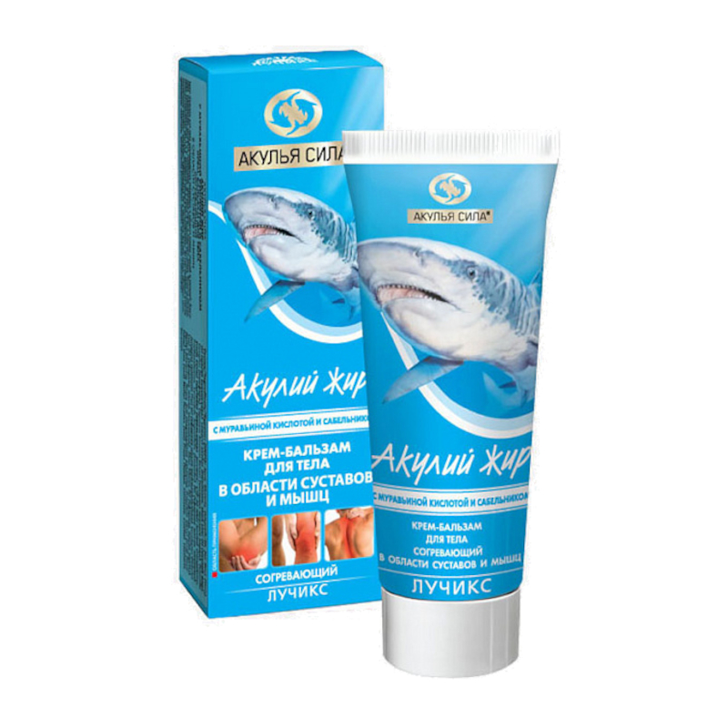 Изображение товара Крем-бальзам Акулий жир с муравьиной кислотой и сабельником 75 мл для суставов и мышц
