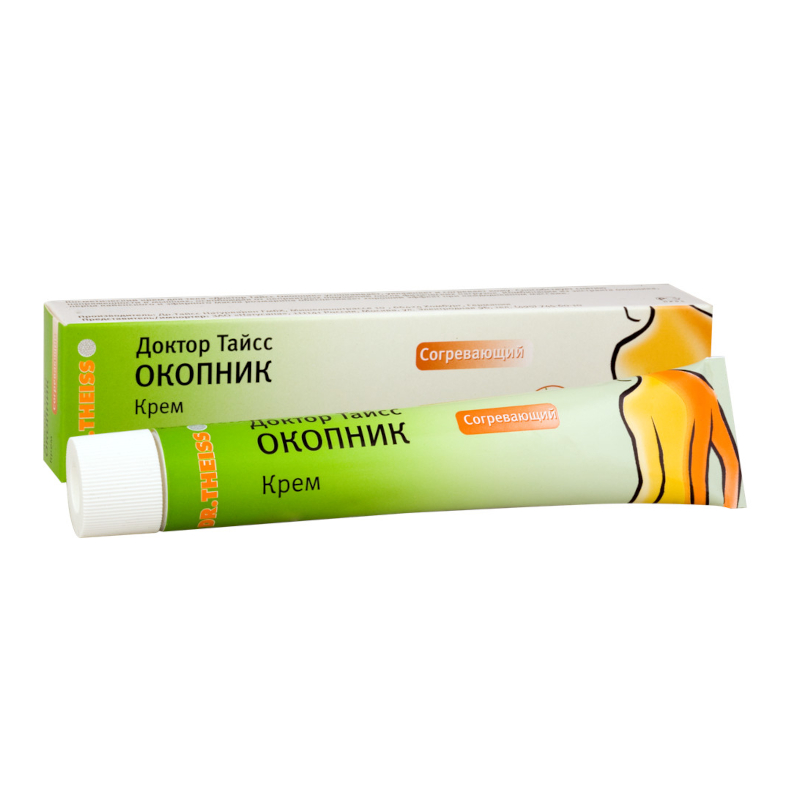 Изображение товара Доктор Тайсс Крем для тела согревающий с окопником 50 мл натуральное средство для боли