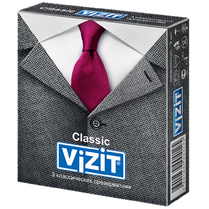 Изображение товара Щвейцарские классические презервативы Vizit Classic 3 шт высокого качества
