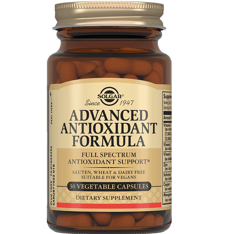 Изображение товара Solgar Антиоксидантная формула капсулы 30 шт - витаминизированный комплекс для защиты организма
