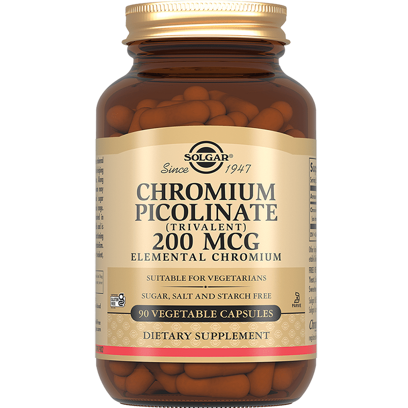 Изображение товара Пиколинат хрома 200 мкг капсулы Solgar 90 шт - для обмена веществ и снижения тяги к сладкому