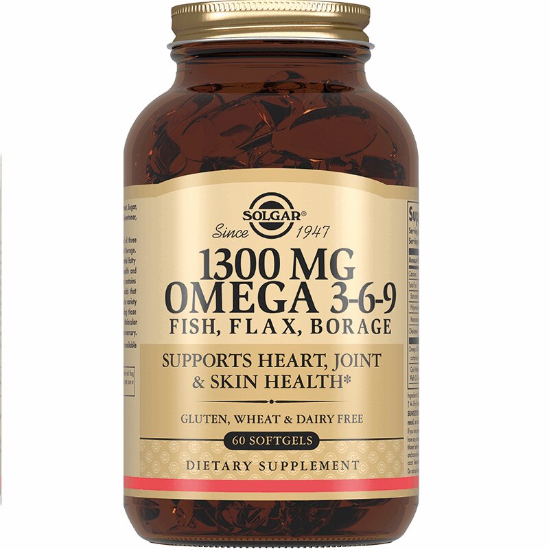 Изображение товара Solgar Комплекс жирных кислот 1300 мг Омега 3-6-9 капсулы 60 шт