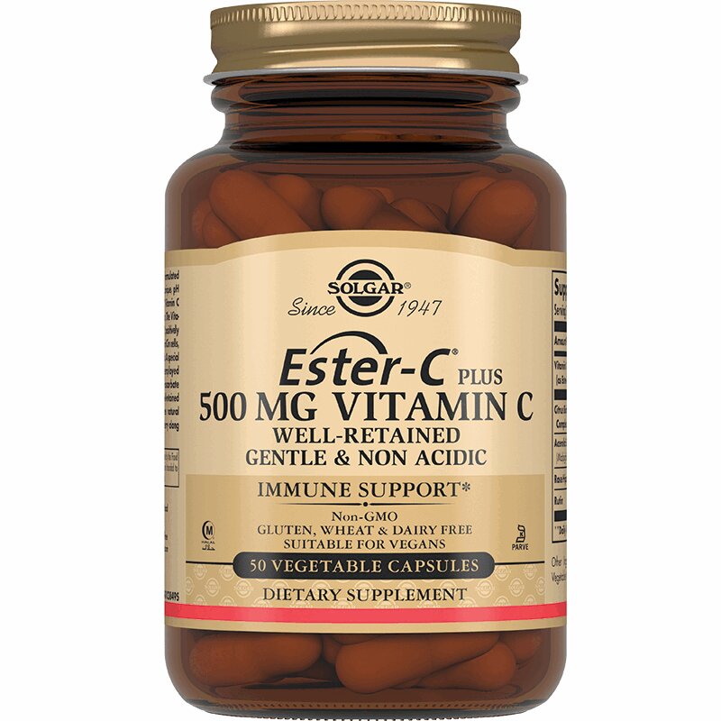 Изображение товара Solgar Эстер-С плюс Витамин C 500 мг капсулы 50 шт натуральное укрепление иммунитета