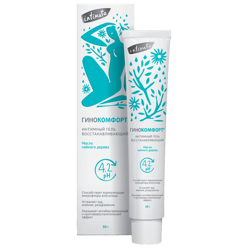 Изображение товара Гинокомфорт гель для интимной гигиены восстанавливающий 50 г