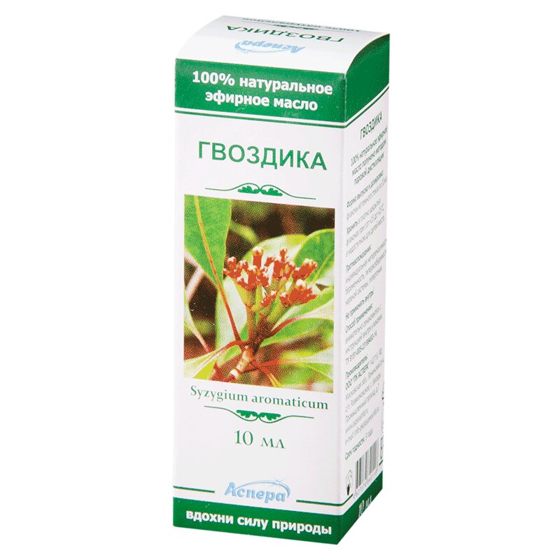 Изображение товара Эфирное масло Гвоздики 10 мл Аспера натуральное для ароматерапии и ухода