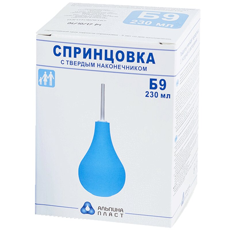 Изображение товара Медицинская спринцовка Б-9 230 мл с твердым наконечником для лечебных процедур