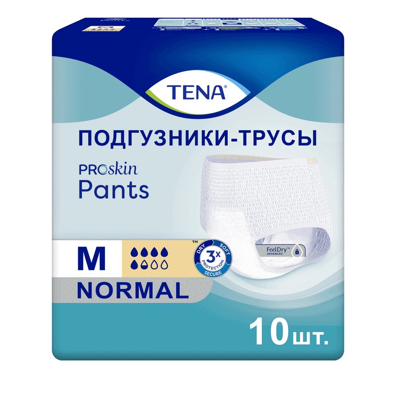 Изображение товара Подгузники-трусы для взрослых Tena Pants Normal 10 шт средний размер