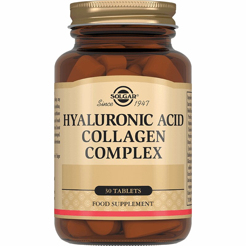 Изображение товара Solgar Комплекс коллагена и гиалуроновой кислоты таблетки 30 шт - поддержка кожи и суставов
