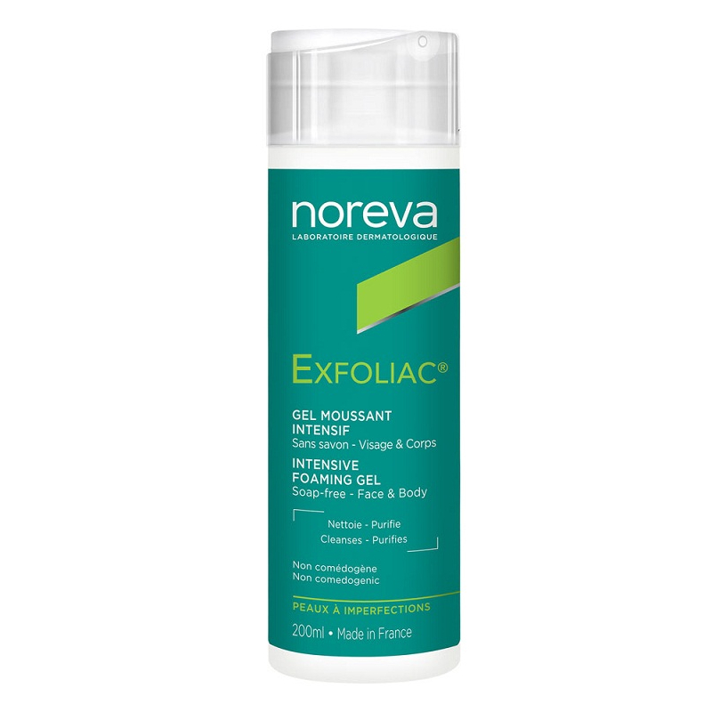Изображение товара Noreva Exfoliac Гель для лица интенсивный очищающий пенящийся 200 мл