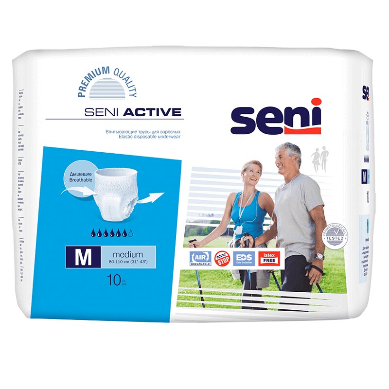 Изображение товара Seni Active Подгузники-трусики для взрослых размер M 10 шт
