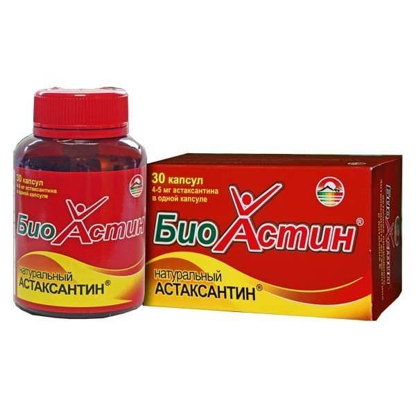 Изображение товара БиоАстин Натуральный астаксантин 4-5 мг капсулы 30 шт для здоровья и молодости