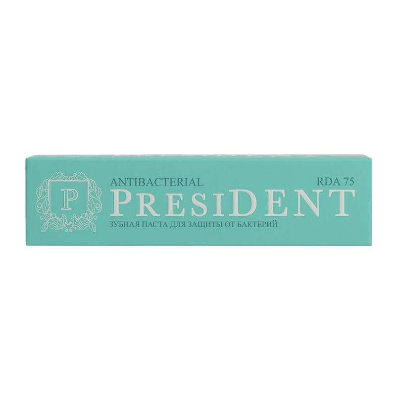 Изображение товара PresiDENT Antibacterial Зубная паста для защиты от бактерий 75 RDA 50 мл