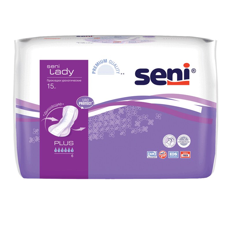 Изображение товара Урологические прокладки Seni Lady Plus 15 шт для женщин