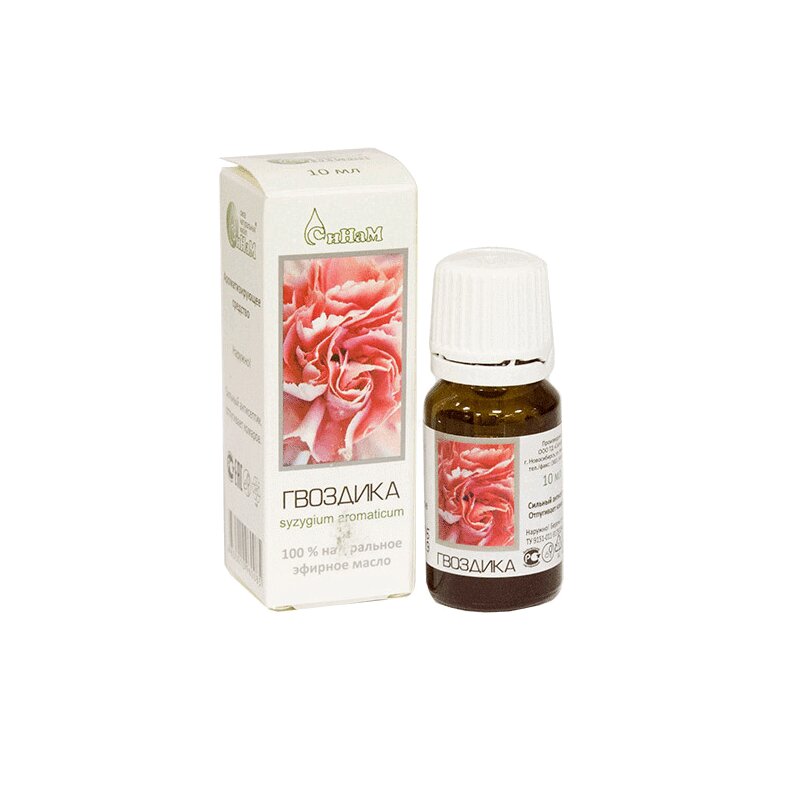 Изображение товара Эфирное масло Гвоздики 10 мл СмНаМ натуральное для ароматерапии и ухода