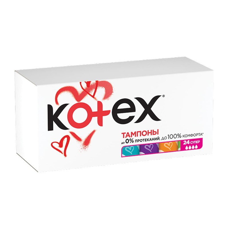 Изображение товара Тампоны Kotex Супер 24 шт - надежная защита и комфорт