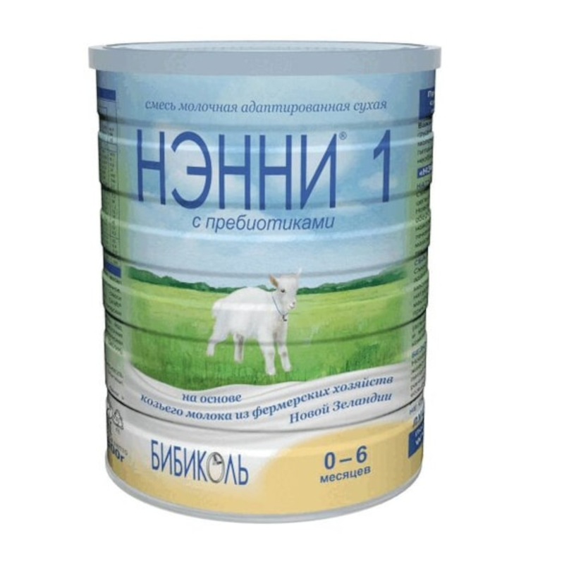 Изображение товара Нэнни 1 с пребиотиками смесь на основе козьего молока 0-6 месяцев 400 г