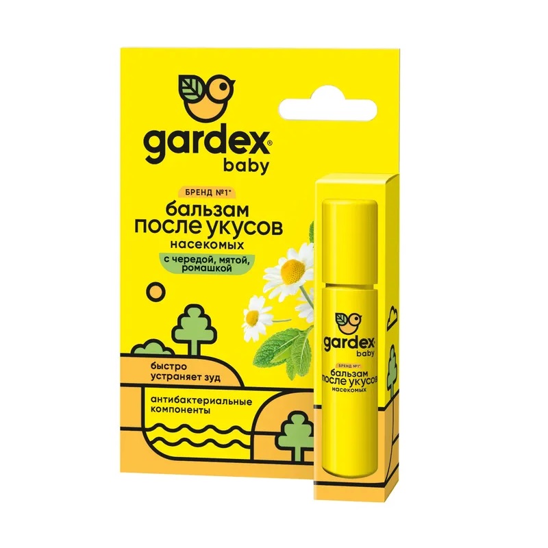 Изображение товара Gardex baby Бальзам-стик после укусов насекомых для детей 7 мл