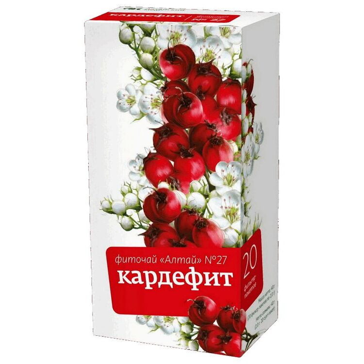 Изображение товара Фиточай Алтай № 27 Кардефит фильтр-пакеты 20 шт натуральный сбор для здоровья