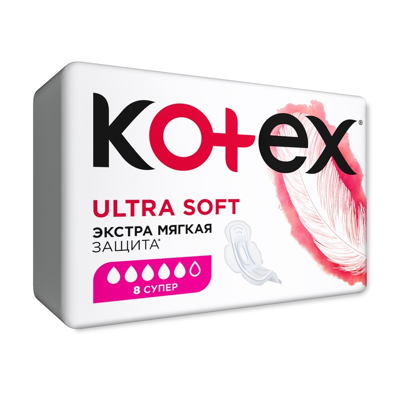 Изображение товара Kotex Ultra Soft Прокладки гигиенические Супер 8 шт для женщин