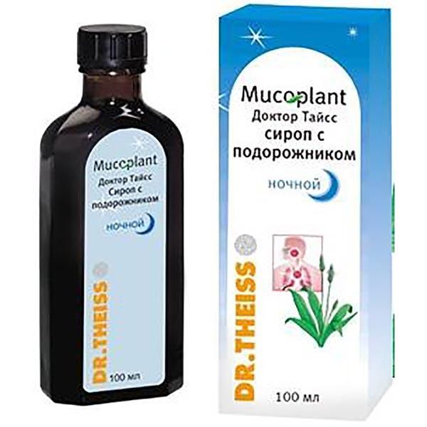 Изображение товара Доктор Тайсс сироп ночной с подорожником для взрослых и детей 100 мл
