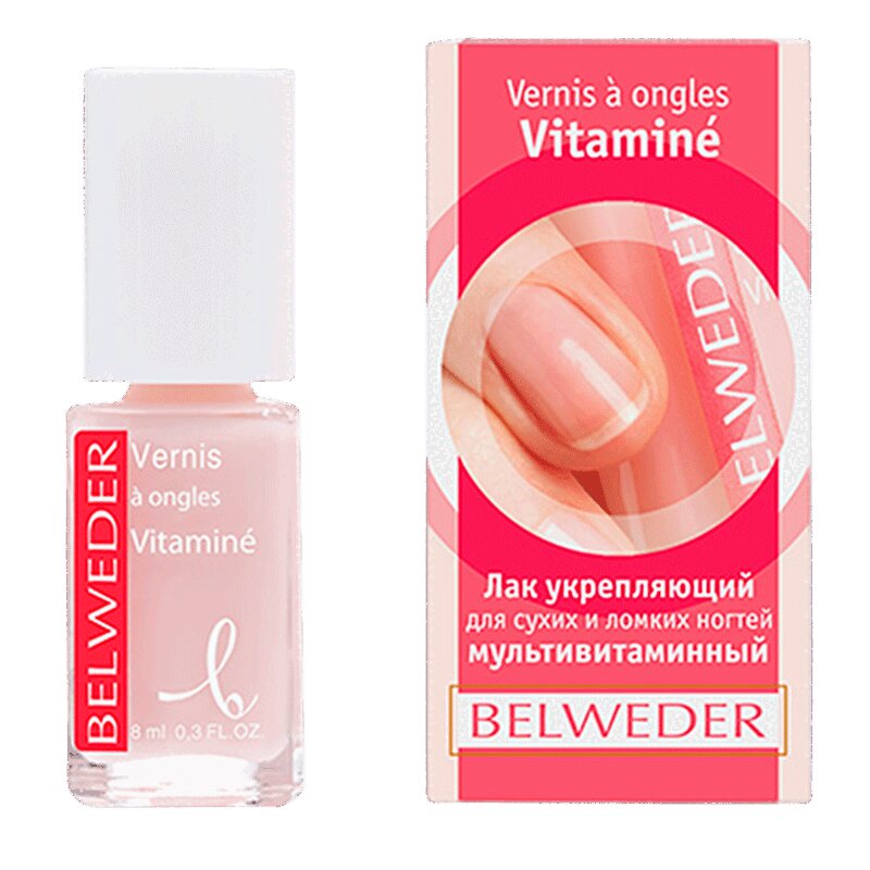 Изображение товара Бельведер мультивитаминный лак для ногтей 8мл без токсичных компонентов