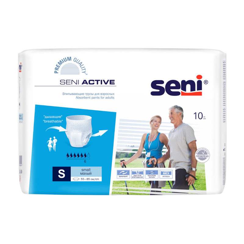 Изображение товара Трусики Seni Aktiv Small 10 шт комфорт и гигроскопичность Польша