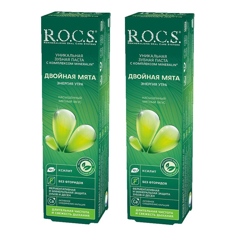 Изображение товара Набор 2Х R.O.C.S. Зубная паста двойная мята 74 г
