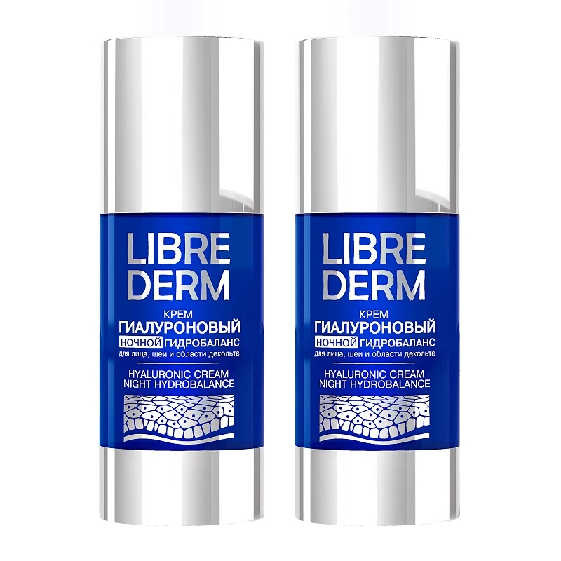 Изображение товара Набор 2Х Librederm Hyaluronic Гиалуроновый крем ночной гидробаланс 50 мл