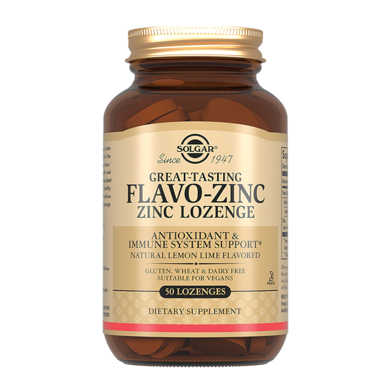 Изображение товара Solgar Флаво-Цинк пастилки для рассасывания Лимон 50 шт - иммунитет и здоровье