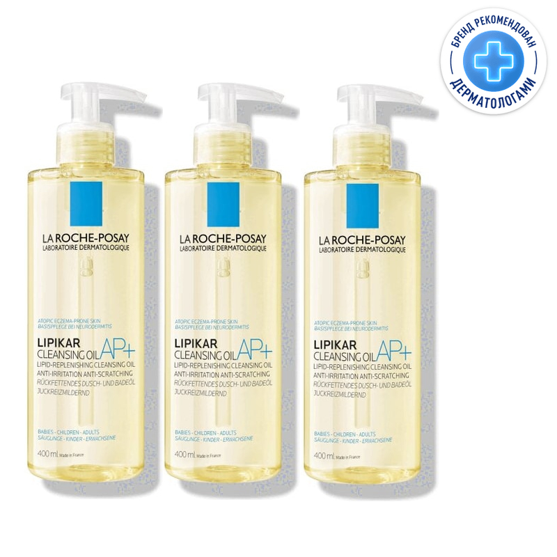 Изображение товара Набор 3Х La Roche-Posay Lipikar AP+ масло для ванны и душа 400 мл