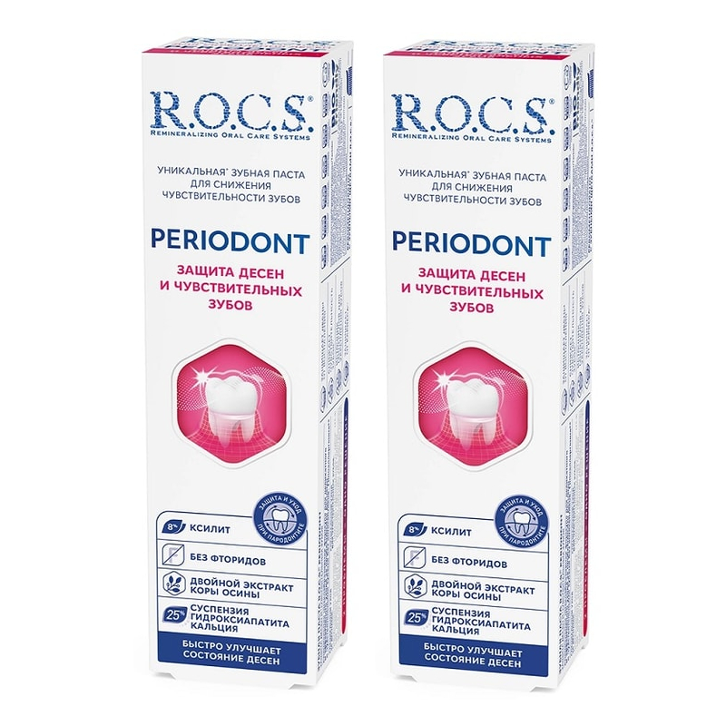 Изображение товара Набор 2Х R.O.C.S. Periodont Зубная паста защита десен и чувствительных зубов 94 г