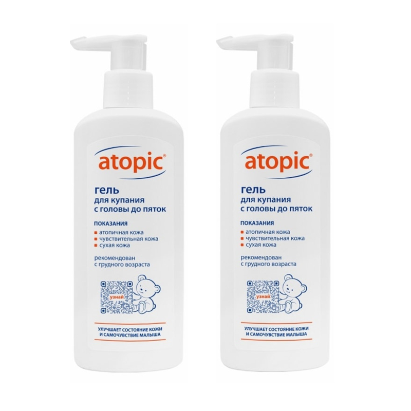 Изображение товара Набор 2Х Atopic Гель для купания с головы до пяток 250 мл