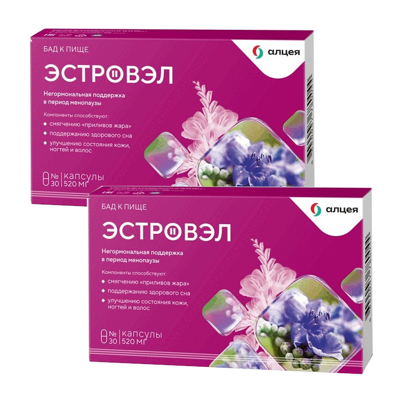 Изображение товара Набор 2Х Эстровэл капсулы для женского здоровья 30 шт натуральная добавка