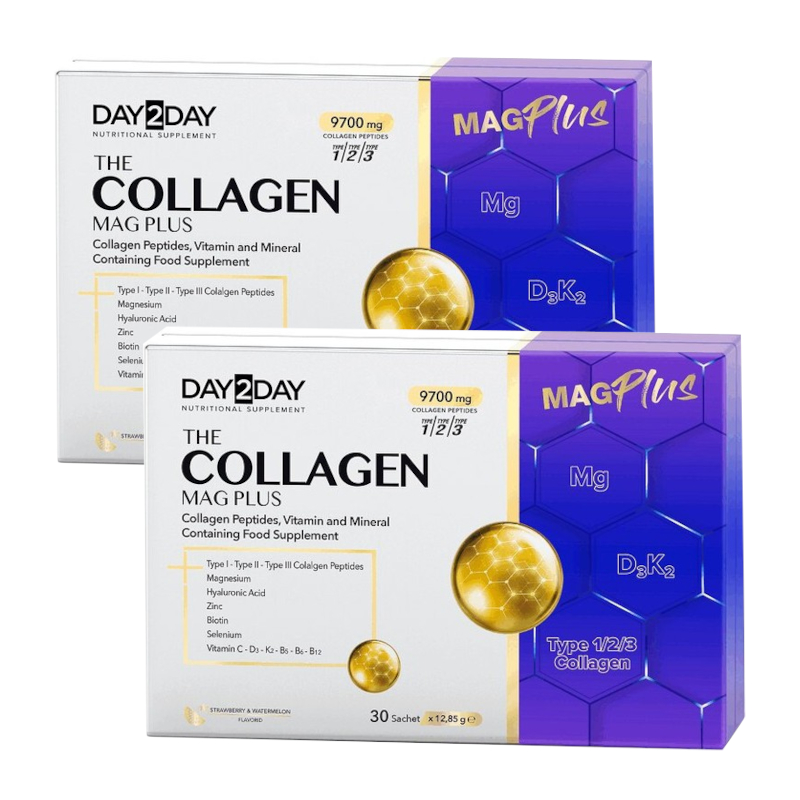 Изображение товара Орзакс Day2Day Коллаген Магний Плюс порошок Арбуз-Клубника 2х30 шт