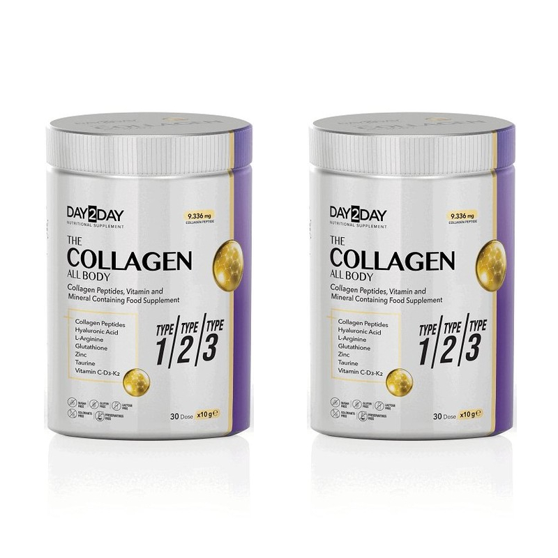 Изображение товара Набор 2Х Orzax Day2Day All Body Коллаген порошок 300 г для суставов и кожи