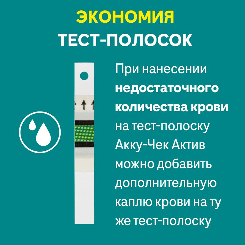 Акку-Чек Актив Тест-полоски для глюкометра 50 шт+50 шт