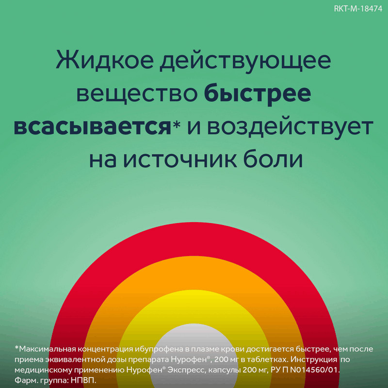Нурофен Экспресс 200 мг капсулы 8 шт