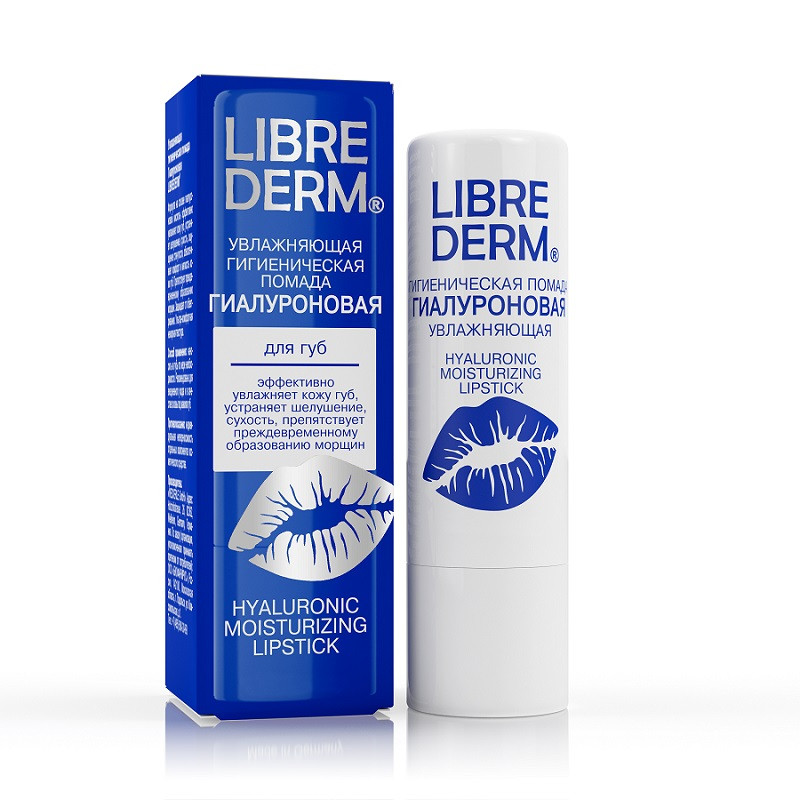 Librederm помада гигиеническая гиалуроновая увлажняющая 4 г