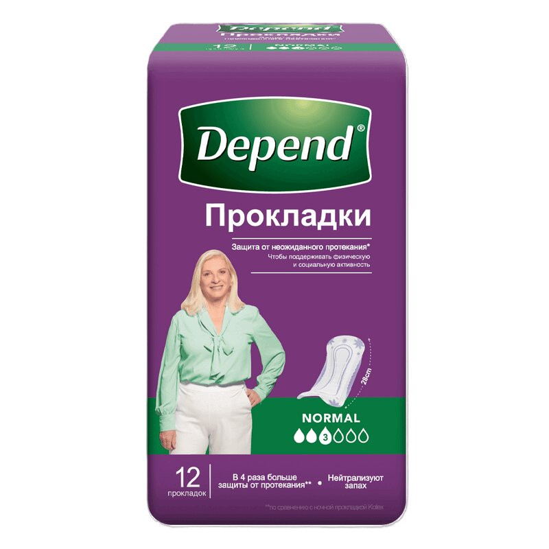 Depend Normal Прокладки урологические 12 шт