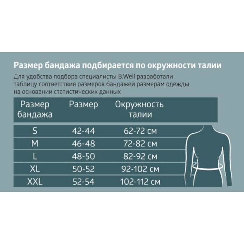 B.Well Care Бандаж на брюшную стенку эластичный W-421 размер M