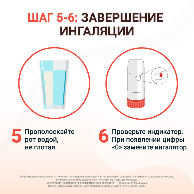 Симбикорт Турбухалер 80 мкг/доза+4,5 мкг/доза порошок для ингаляций 60 доз