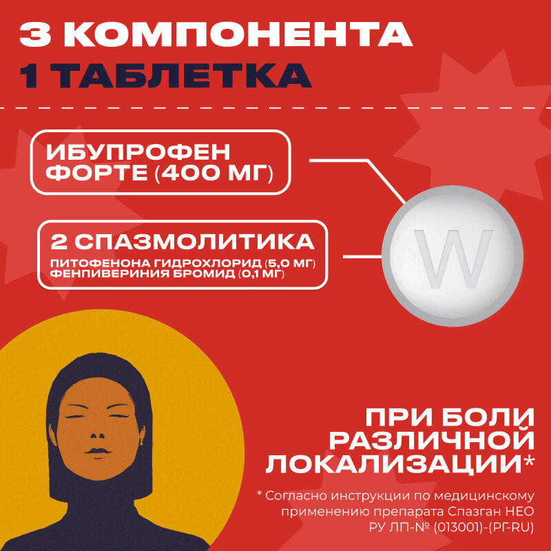 Спазган Нео таблетки 20 шт