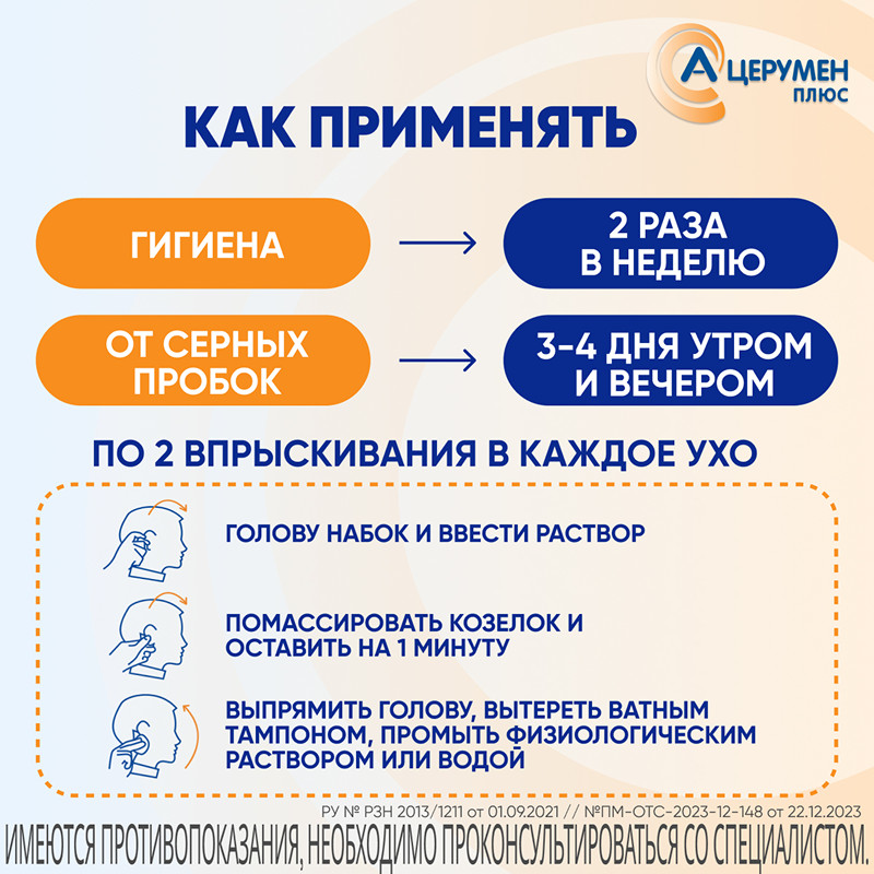 А-Церумен Плюс спрей ушной 40 мл