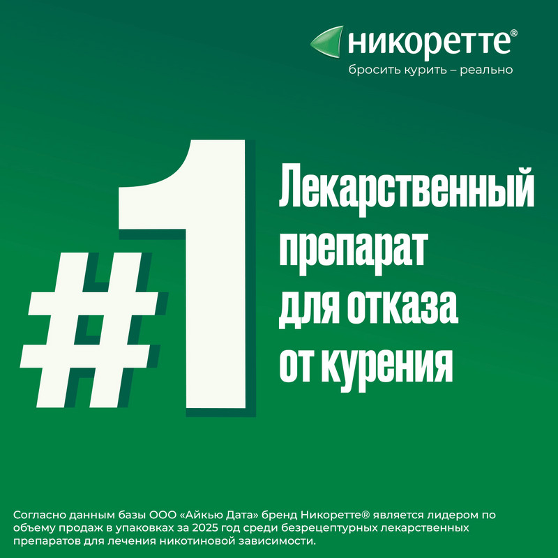 Никоретте 2 мг таблетки для рассасывания Мята 20 шт