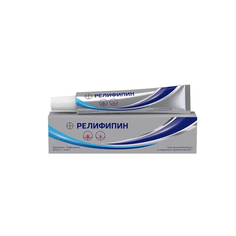 Релифипин 20 мг/г+3 мг/г гель для ректального и наружного применения 20 г